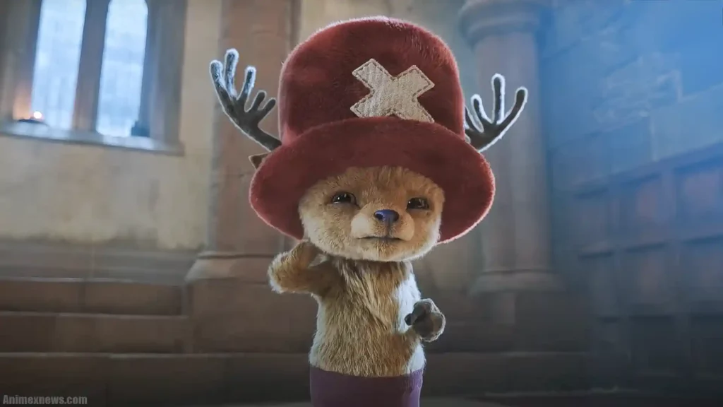 chopper rubbing his head in one piece live action: tony chopper
