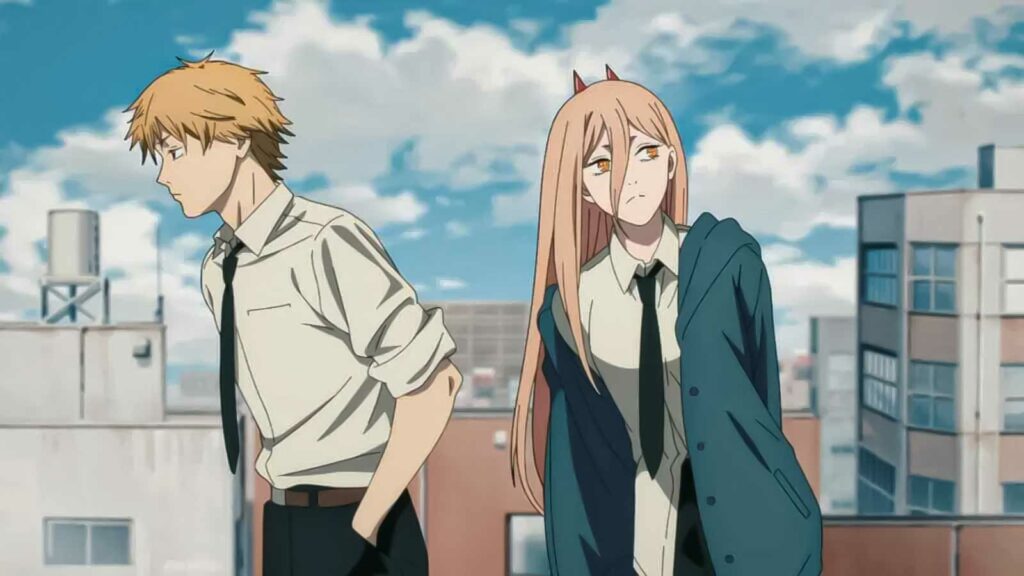 denji and power from chainsaw man anime