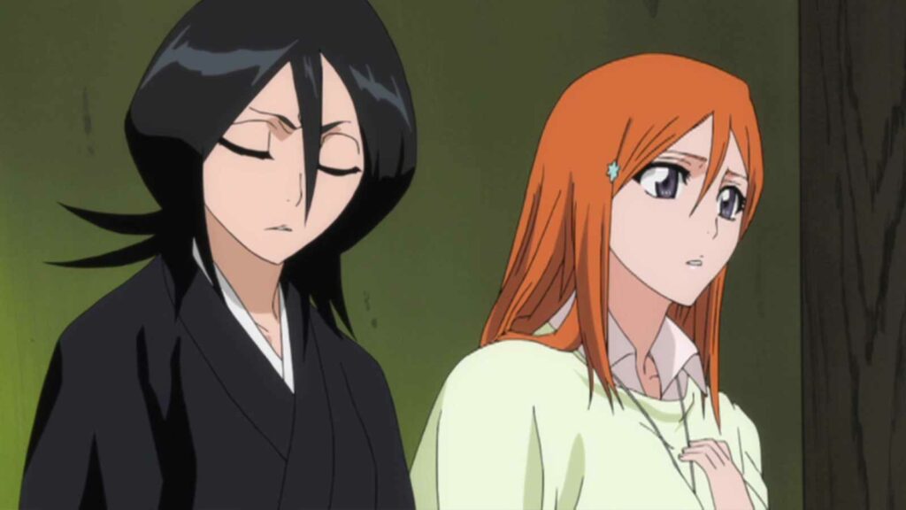 rukia kuchiki and yoruichi shihouin in bleach