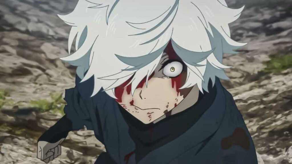 gabimaru bleeding from intense fight in hells paradise